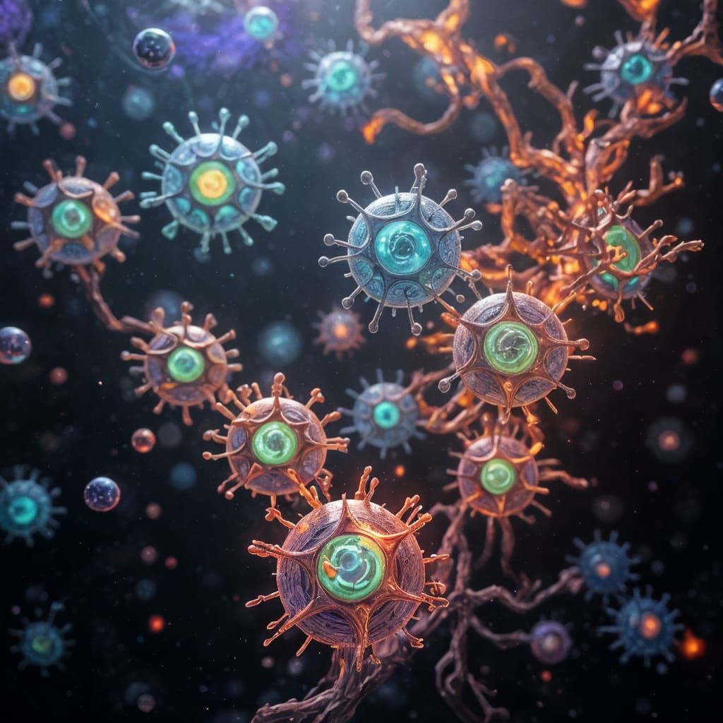 Epic Fantasy Battle of Immune Cells vs Cancer Cells in Stunn...