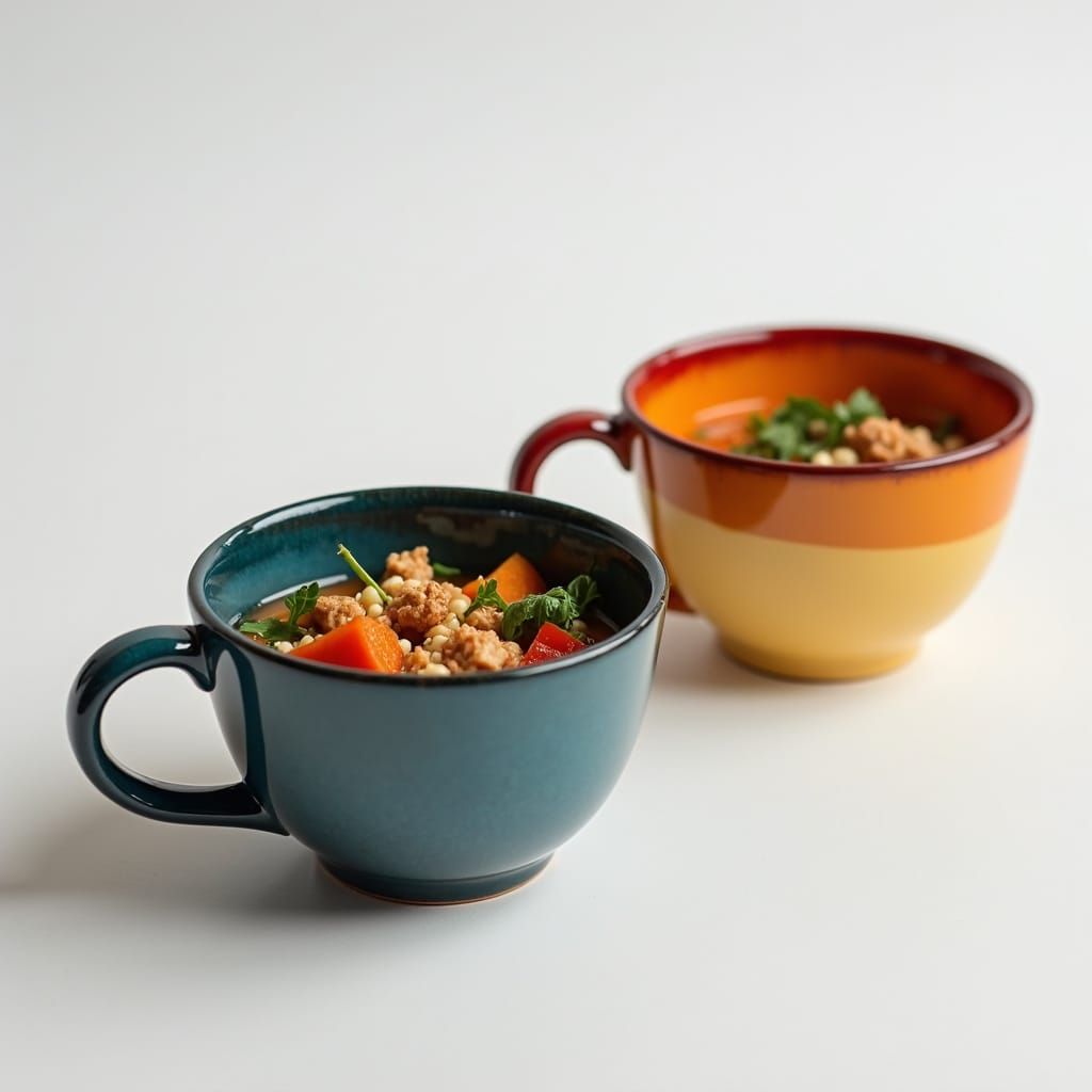 Colorful Resin Soup Bowl Mugs: Unique Drinkware