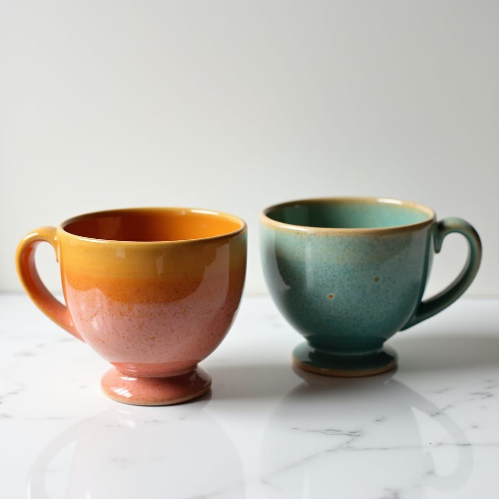 Colorful Resin Mugs and Bowls