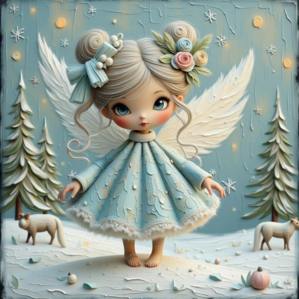 Sweet Angel in Winter Wonderland
