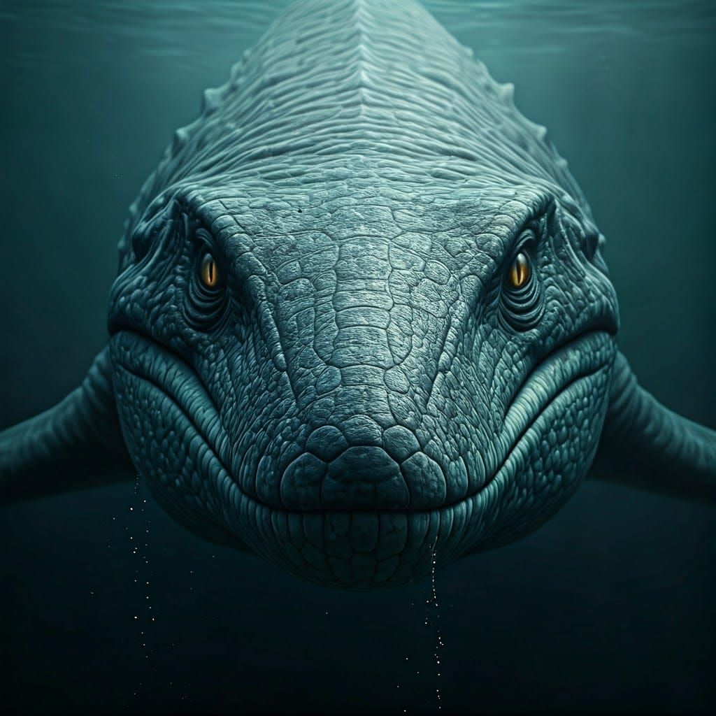 Photorealistic Mosasaur Emerges from Jurassic Depths