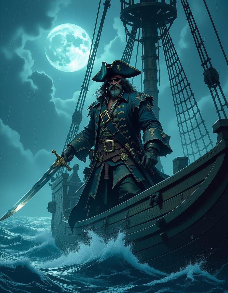 Spectral Pirate Captain on Ethereal Galleon