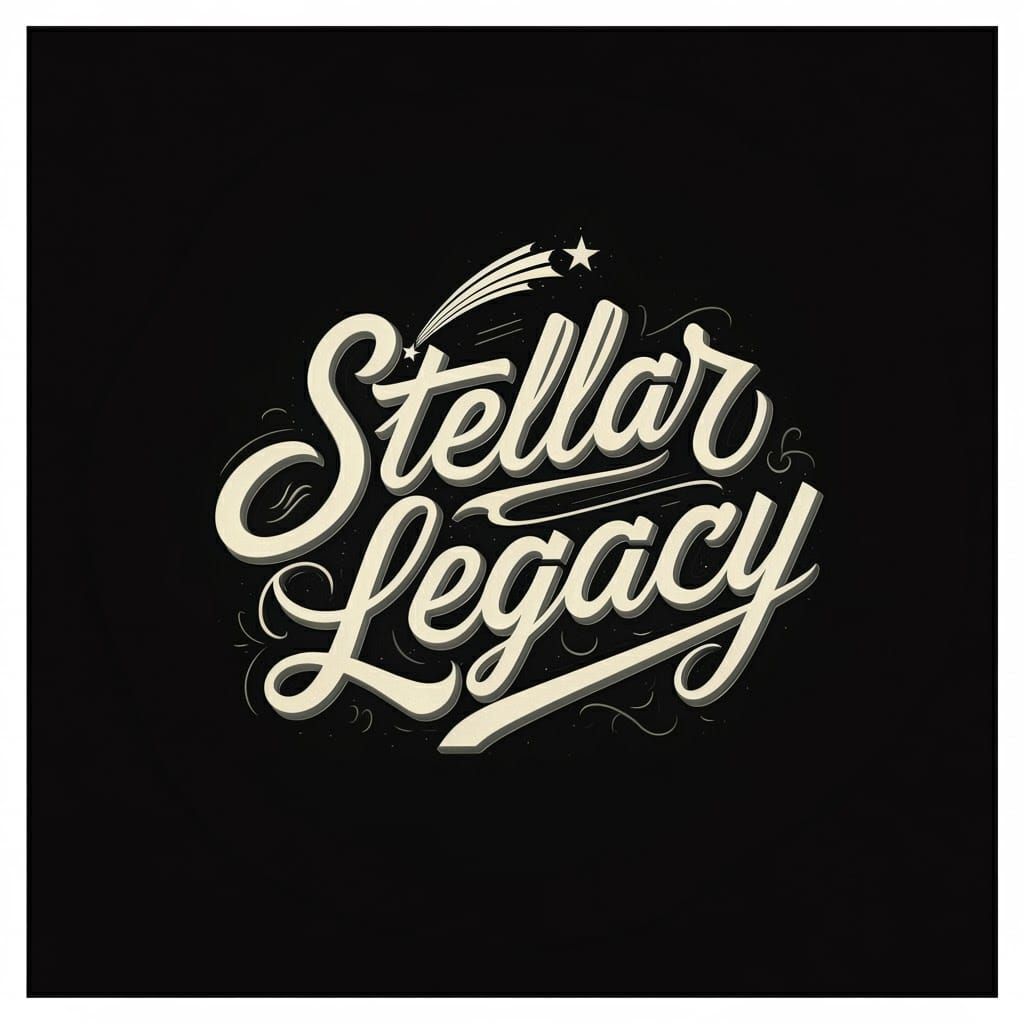 Bold Calligraphy with Tribal Shooting Star in Digital Art