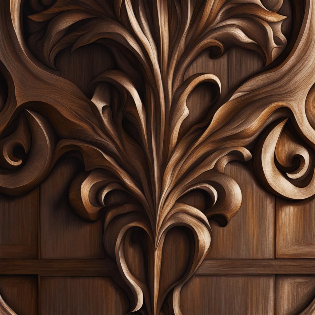 Hyperrealistic Bronze, Velvet, and Wood Concept Art