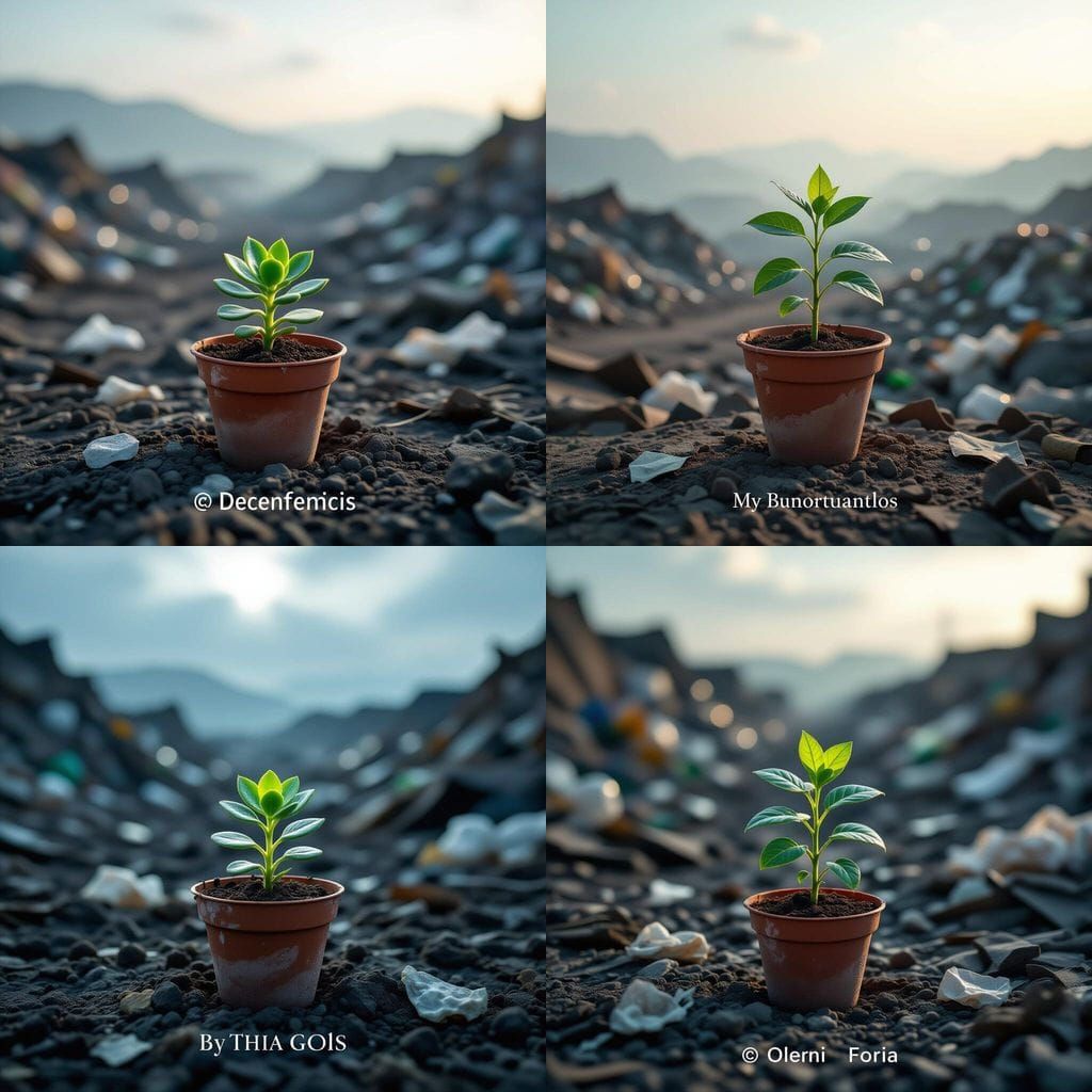 Hopeful Plant Thrives in Vast Landfill