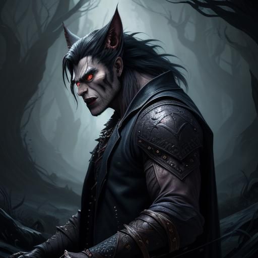 Vampire Werewolf Detailed Matte Painting