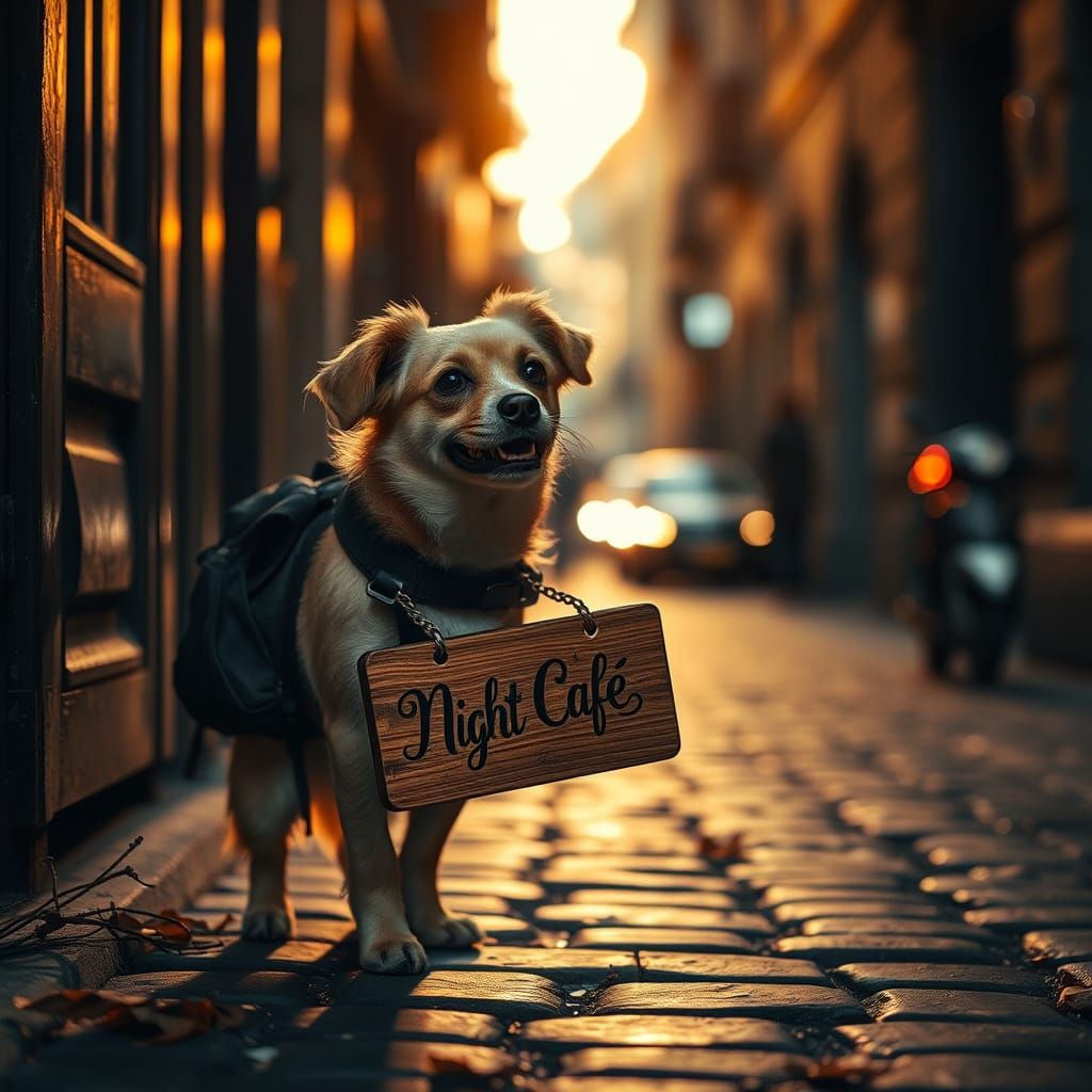 Dog Cafe: Cozy Alleyway Scene