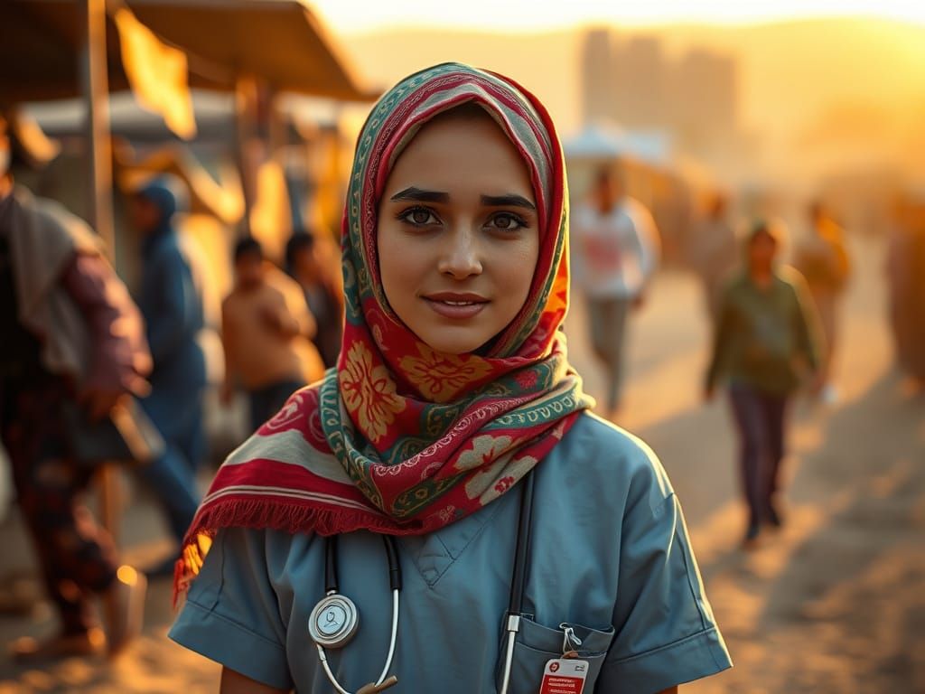 Kurdish Nurse in Refugee Camp: Documentary Photography