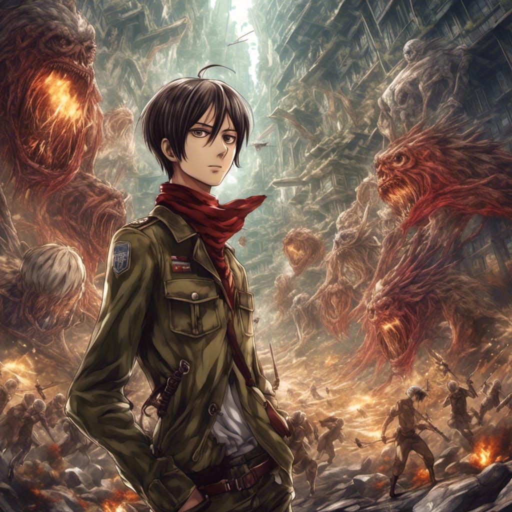 Eren Yeager Hyperreal Anime Key Visual