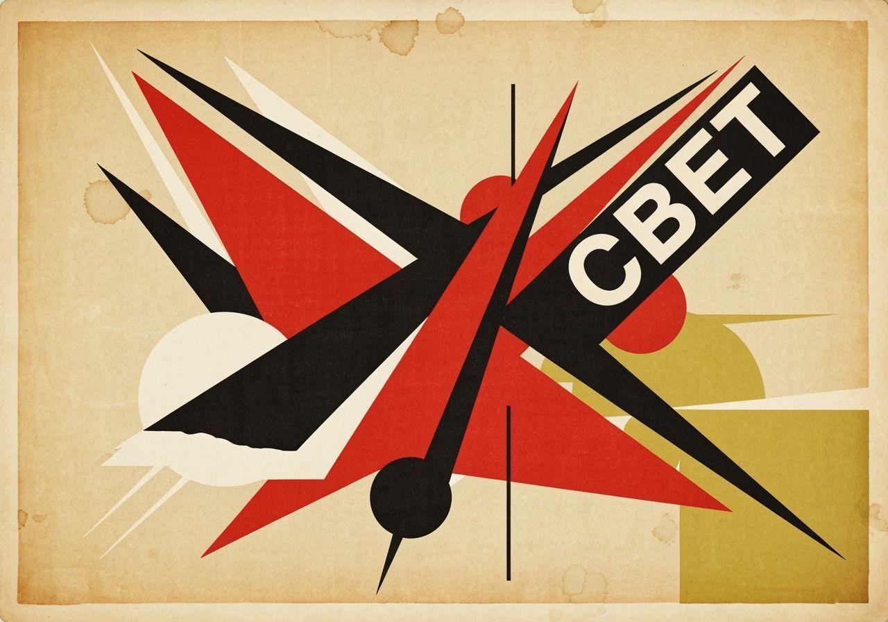 Dynamic Constructivist Poster with Geometric Shapes