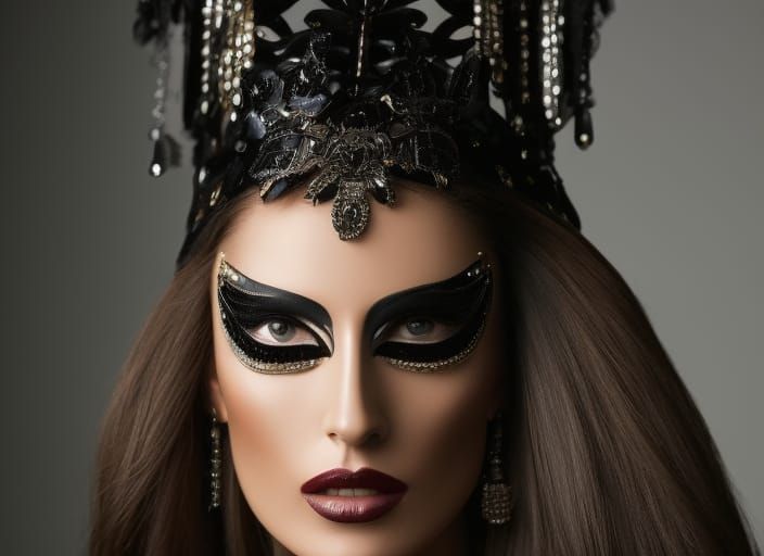 Majestic Princess in Diamond Venetian Masquerade