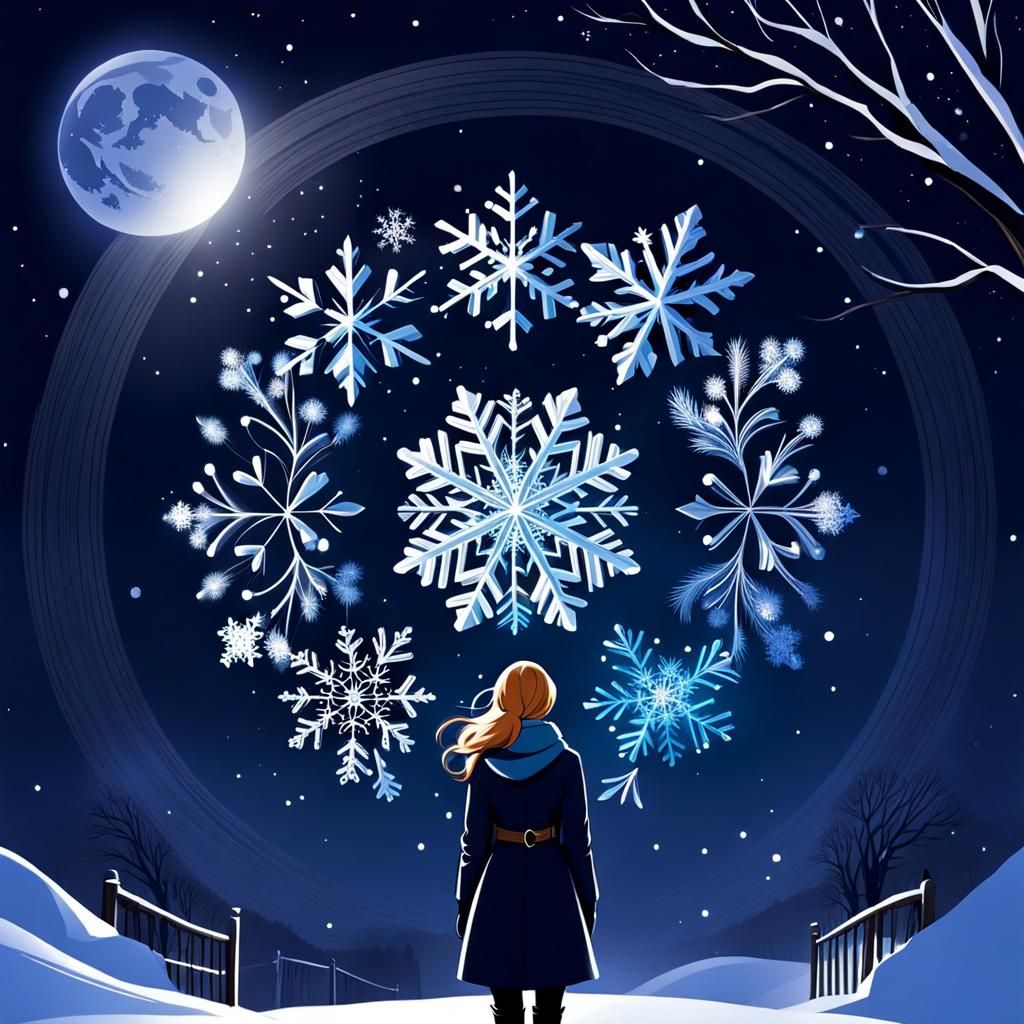 Romantic Winter Walk in Snowy Landscape