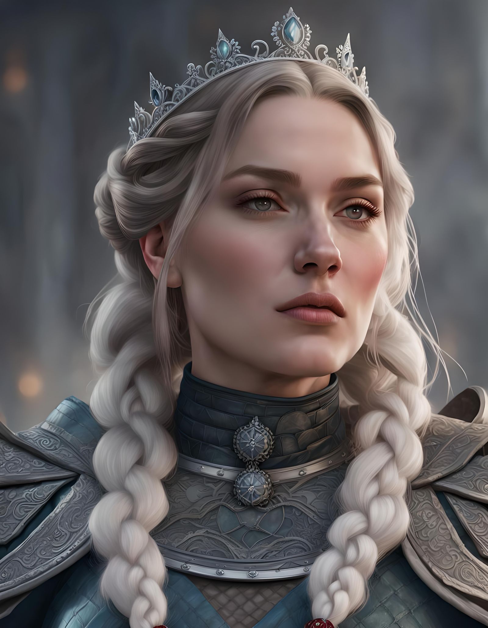 Targaryen Queen Portrait in Art Nouveau Style