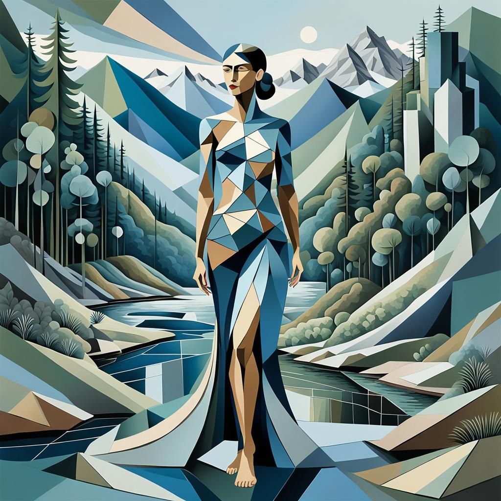 Cubism, river , forests mountains Pablo Picasso