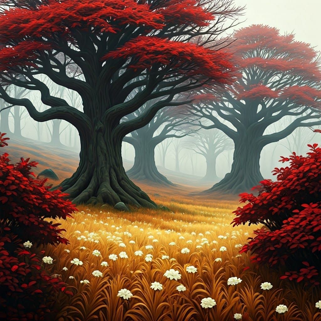 Epic Autumnal Landscape in Matte Painting Style