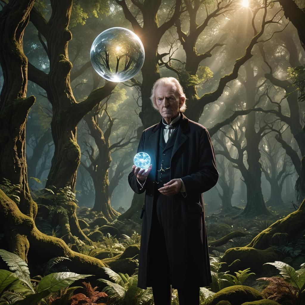 David Bradley as the First Doctor in Mystical Forest