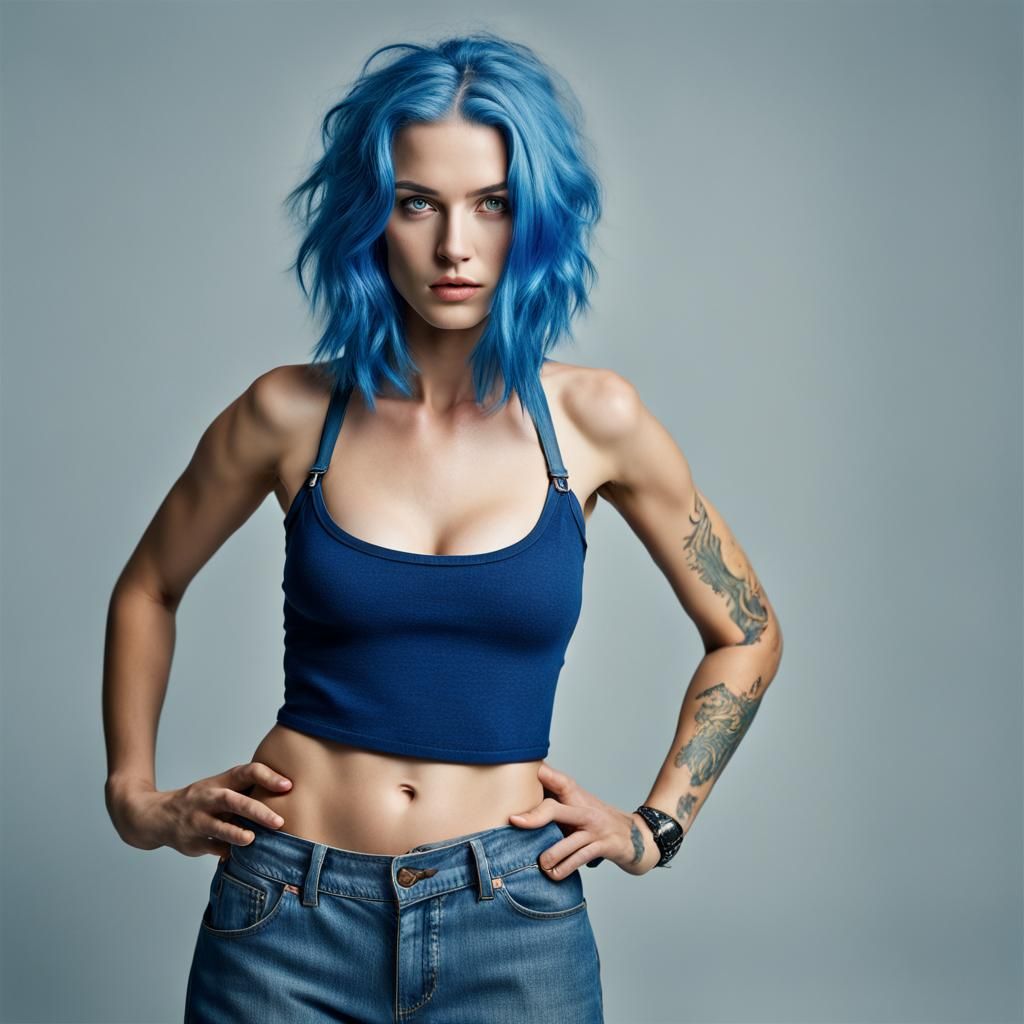 E-girl Close-Up Portrait in Professional Style