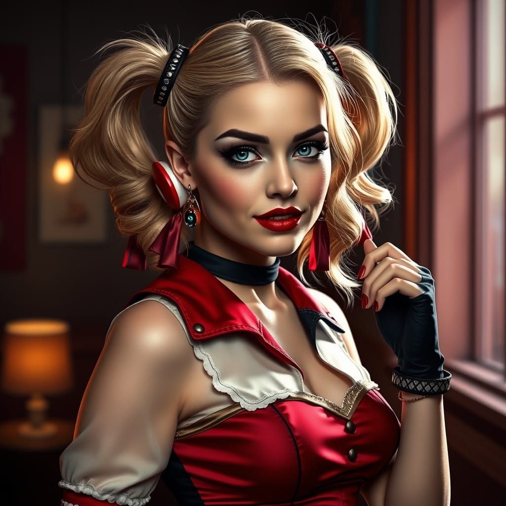 Glamorous Woman in 1950s Dress, Posing with a Touch of Whims...