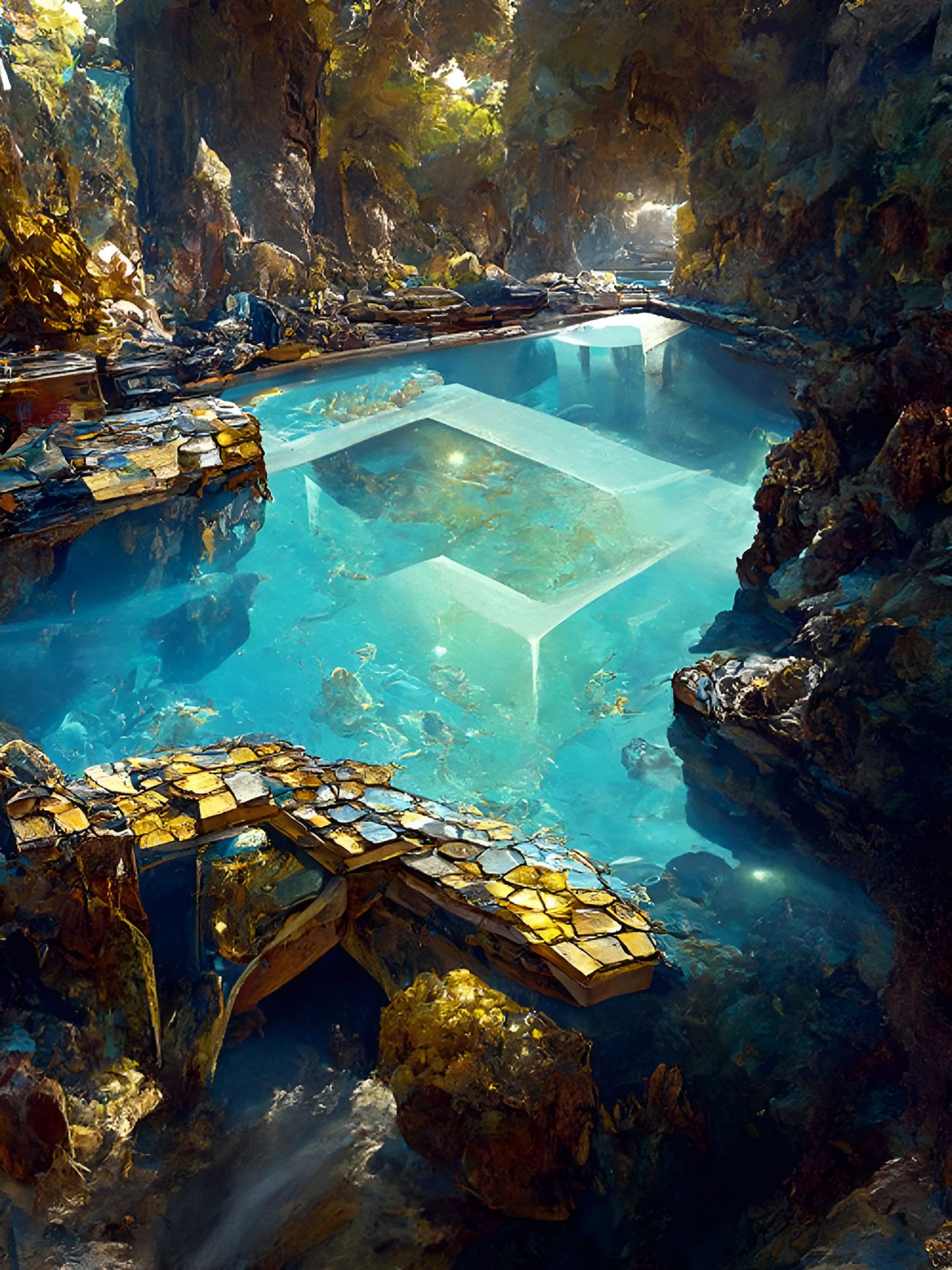 Honeycomb Grotto Pool in a Parallel Universe