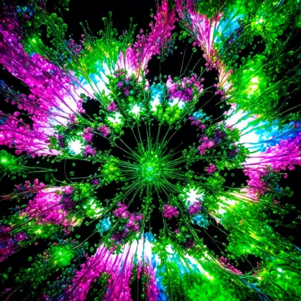 Psychedelic Turnip Rides Cow: Colorful Surreal Art