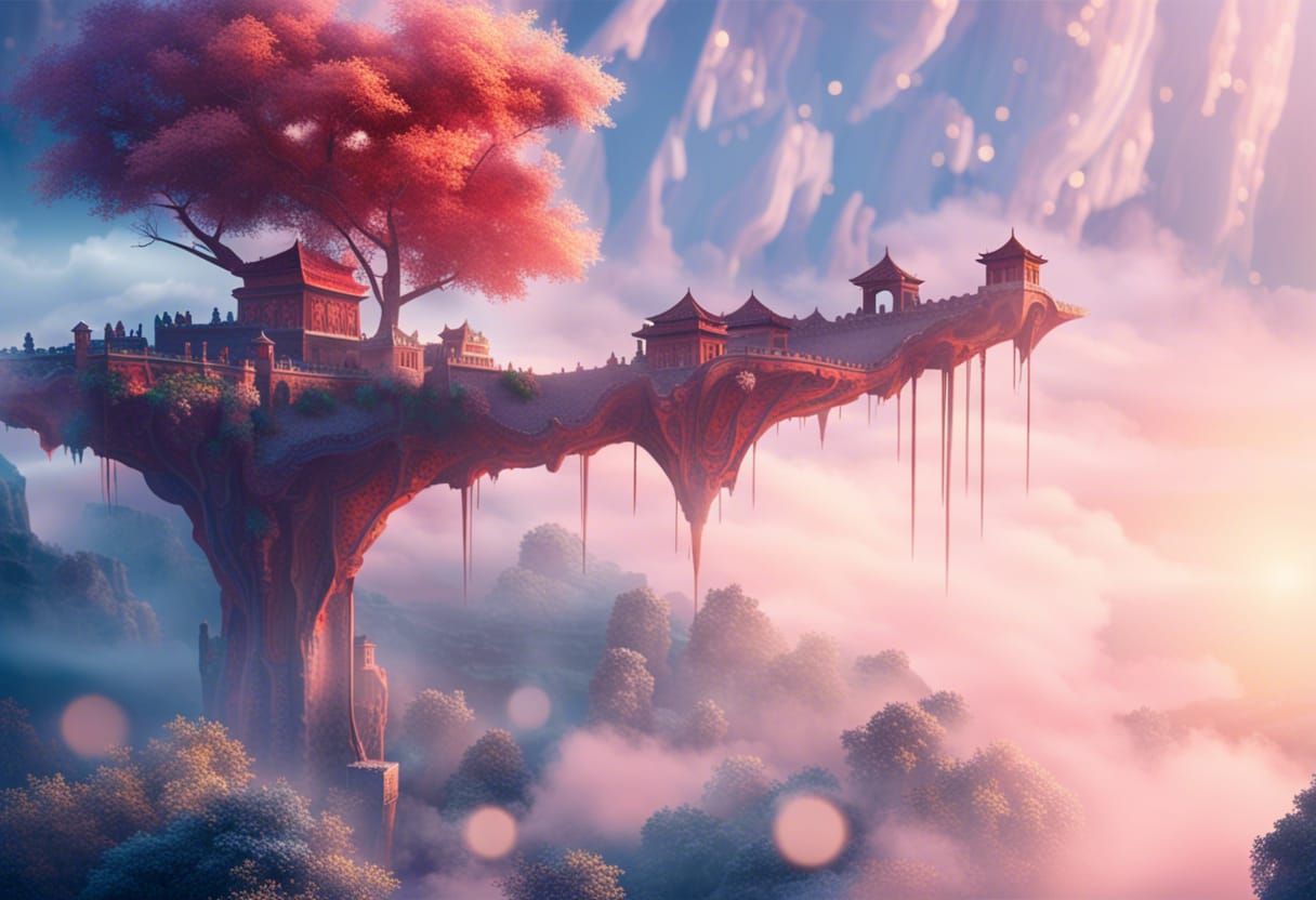 Ancient City in Clouds: A Photographic Landscape