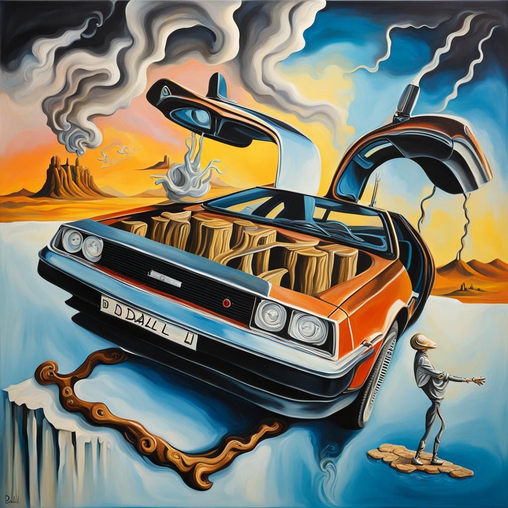 Back to the Future in Surrealist Dali Style