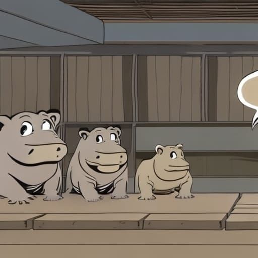 Hippo Recommends Coffee in Animal Supermarket