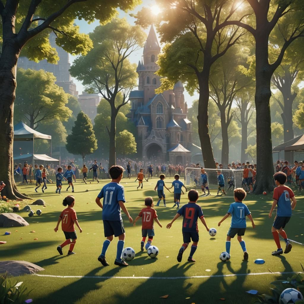 Children's Soccer Game: Fantasy Concept Art