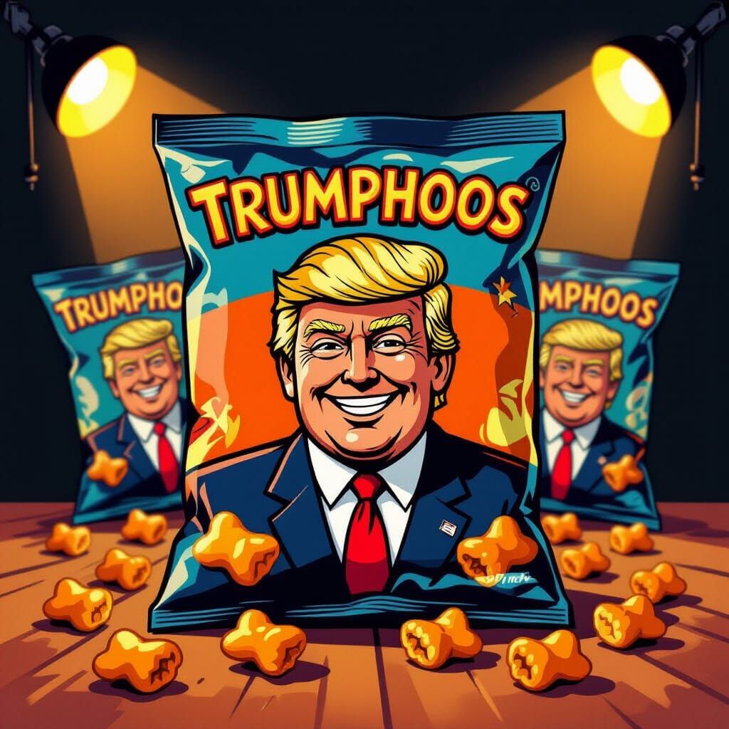 Trumphoos Snack Bag with Orange Trump Face
