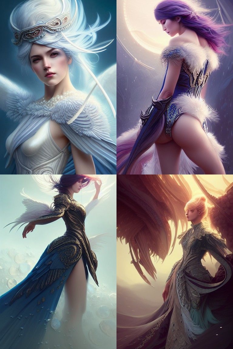 Feathered Fantasy Flyer in Hyper-Realistic Digital Art