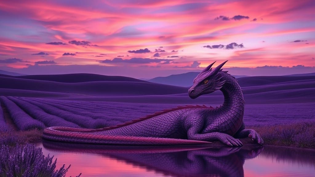 Twilight Dragon in Lavender Field