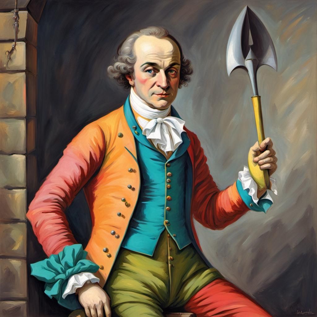 Colorful Marquis de Sade with Spade Portrait