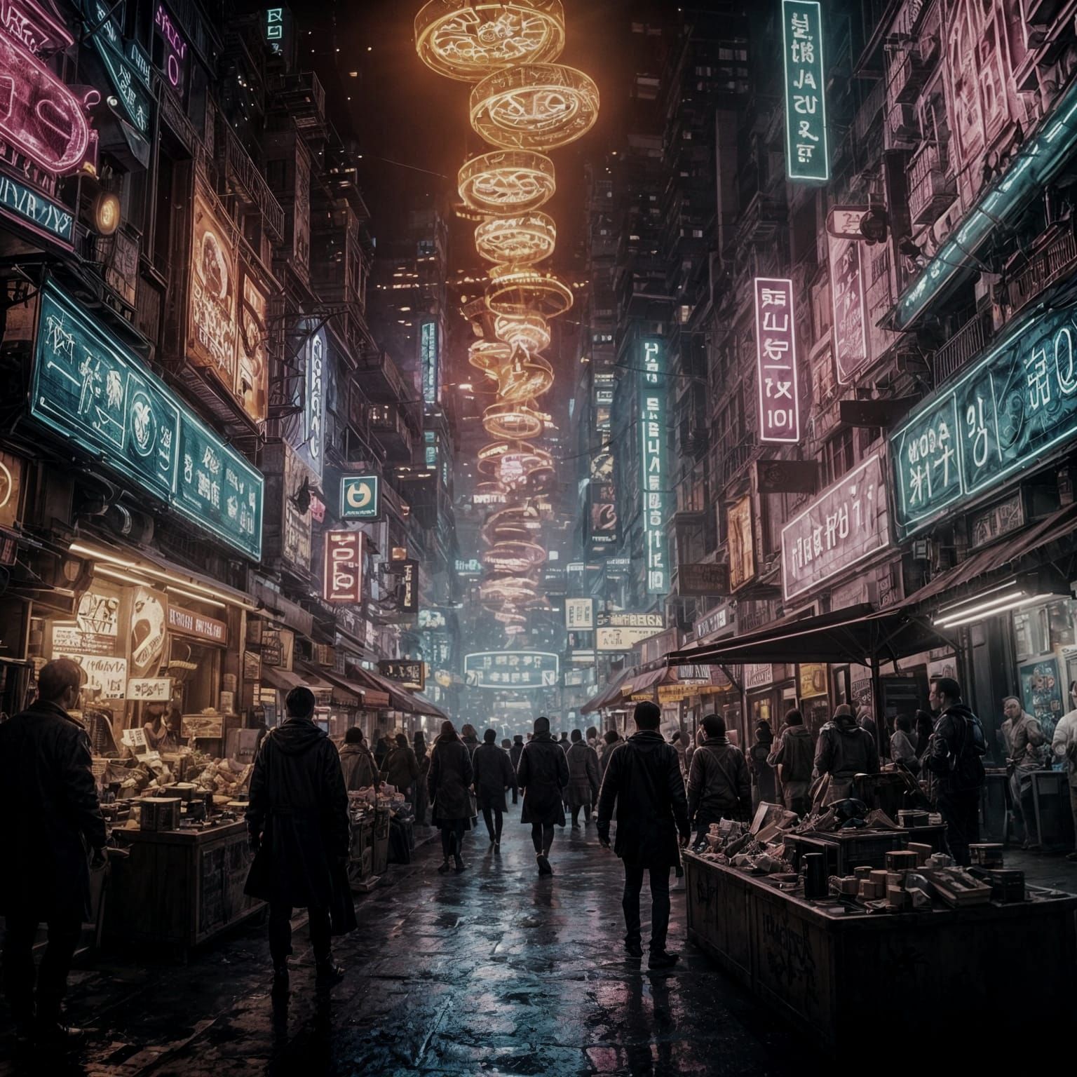 Cyberpunk Portal to Another Dimension: Cinematic Film Still