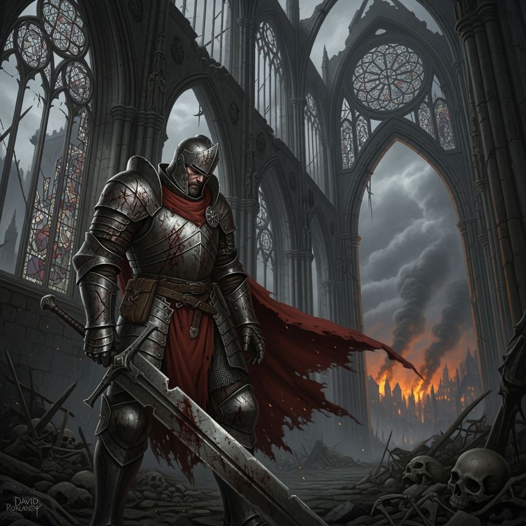 Grimdark Scene in Dark Gothic Style