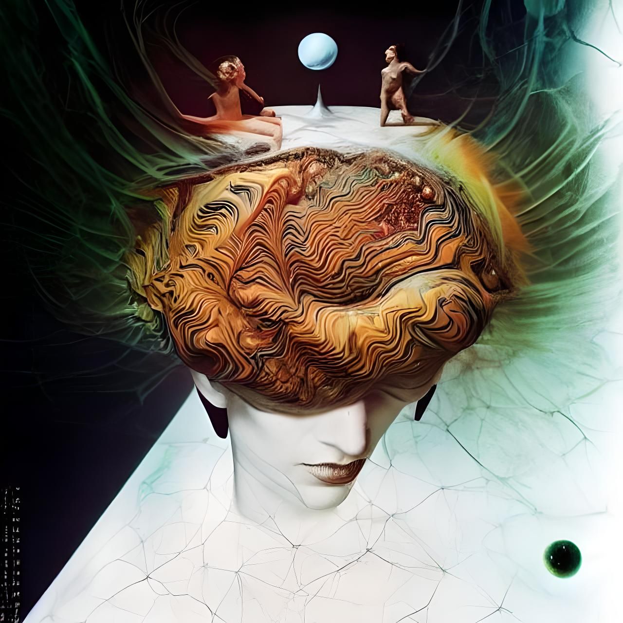 Surreal Fractal Junctions in Vivid Octane Render