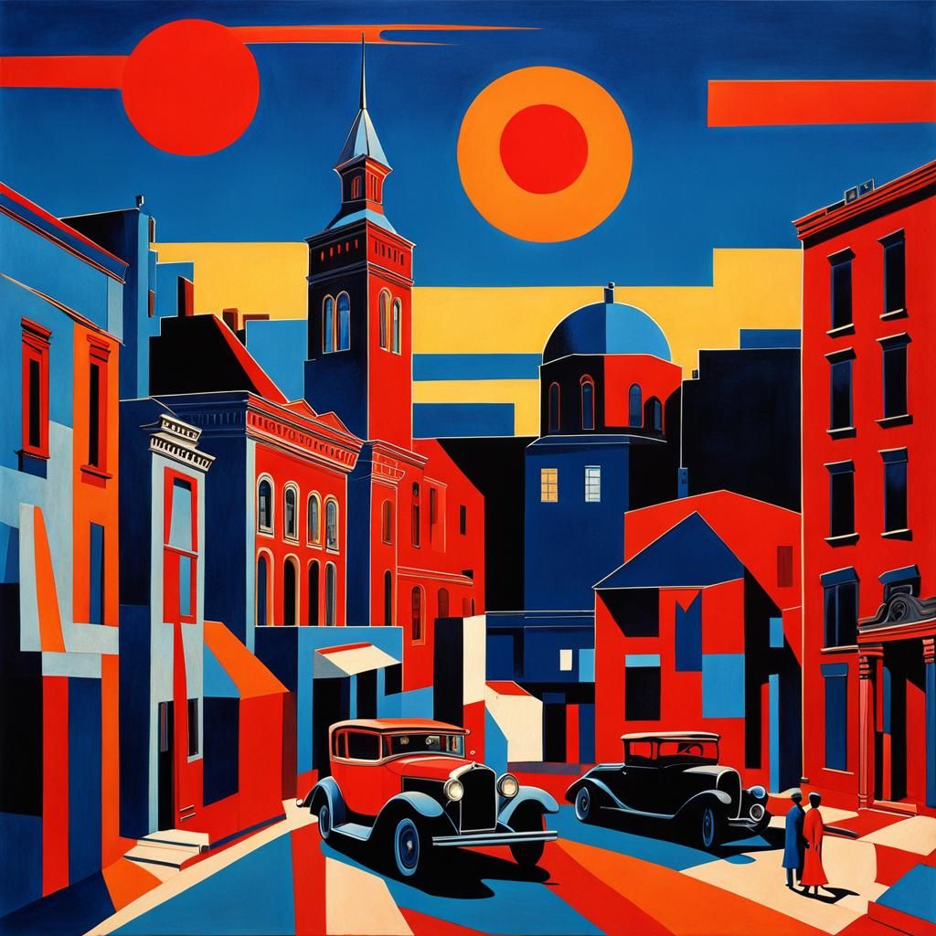 Monochromatic Town Square with Two Suns