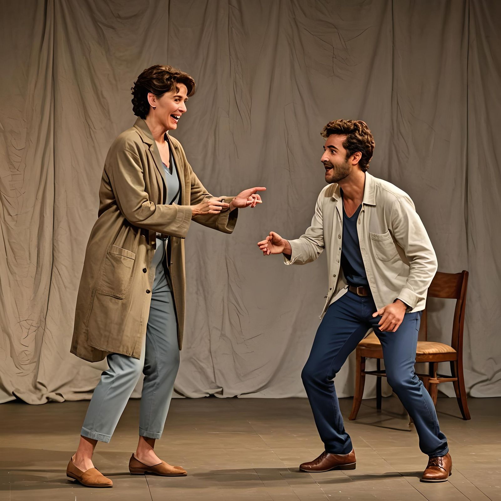 Intercultural Couple in Romantic Comedy Scene