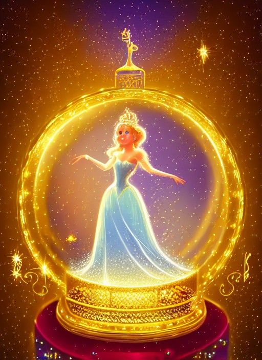 Luminous Music Box with Dancing Princess