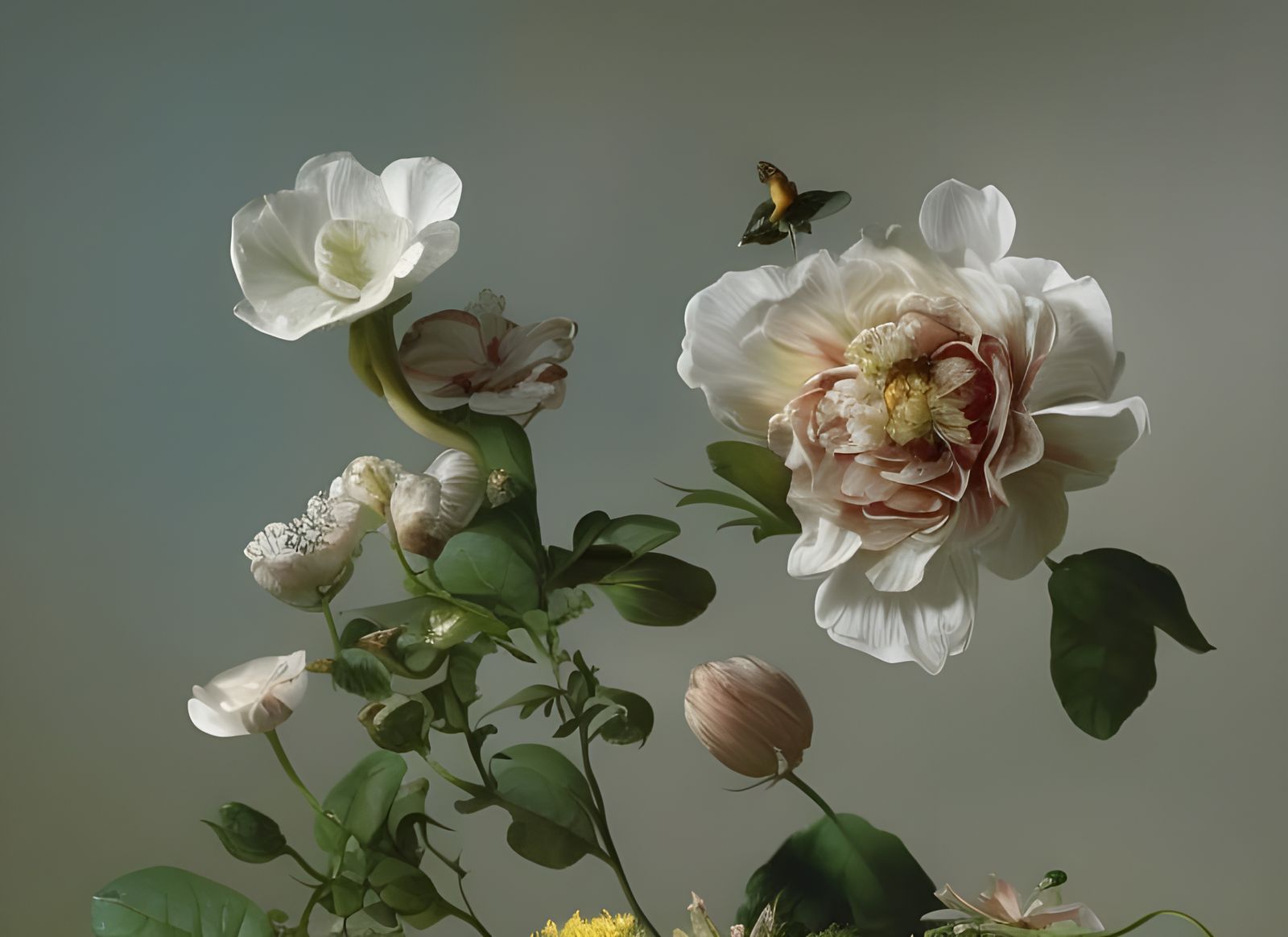 Dreamy Roses in Soft Light: Hyperrealistic Close-Up