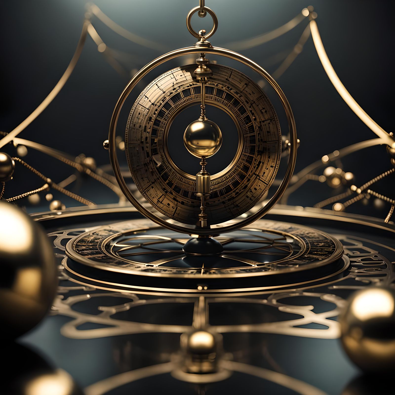 Occult Pendulum in Abstract Hyperdetailed Style