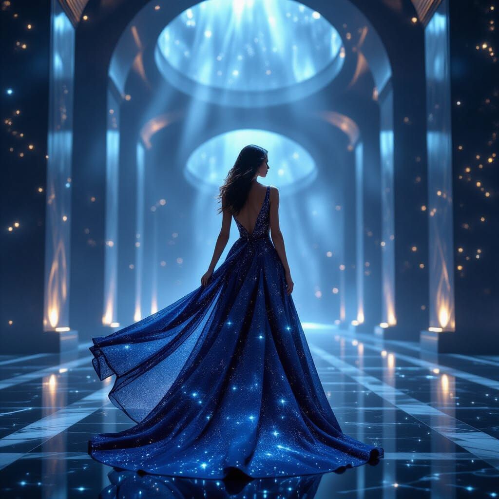 Starry Night Gown in Obsidian Hall