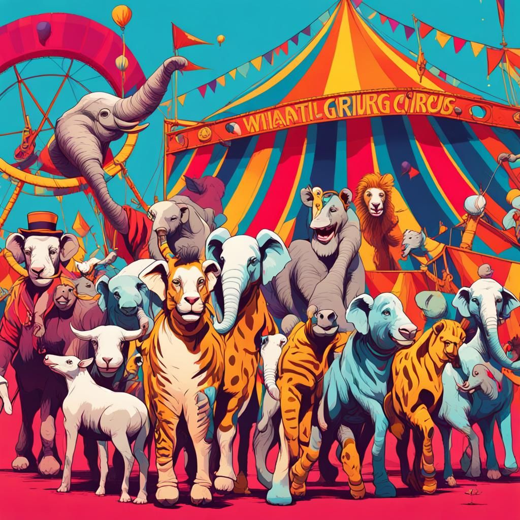 Talking Animal Circus: A Pop Art Spectacle