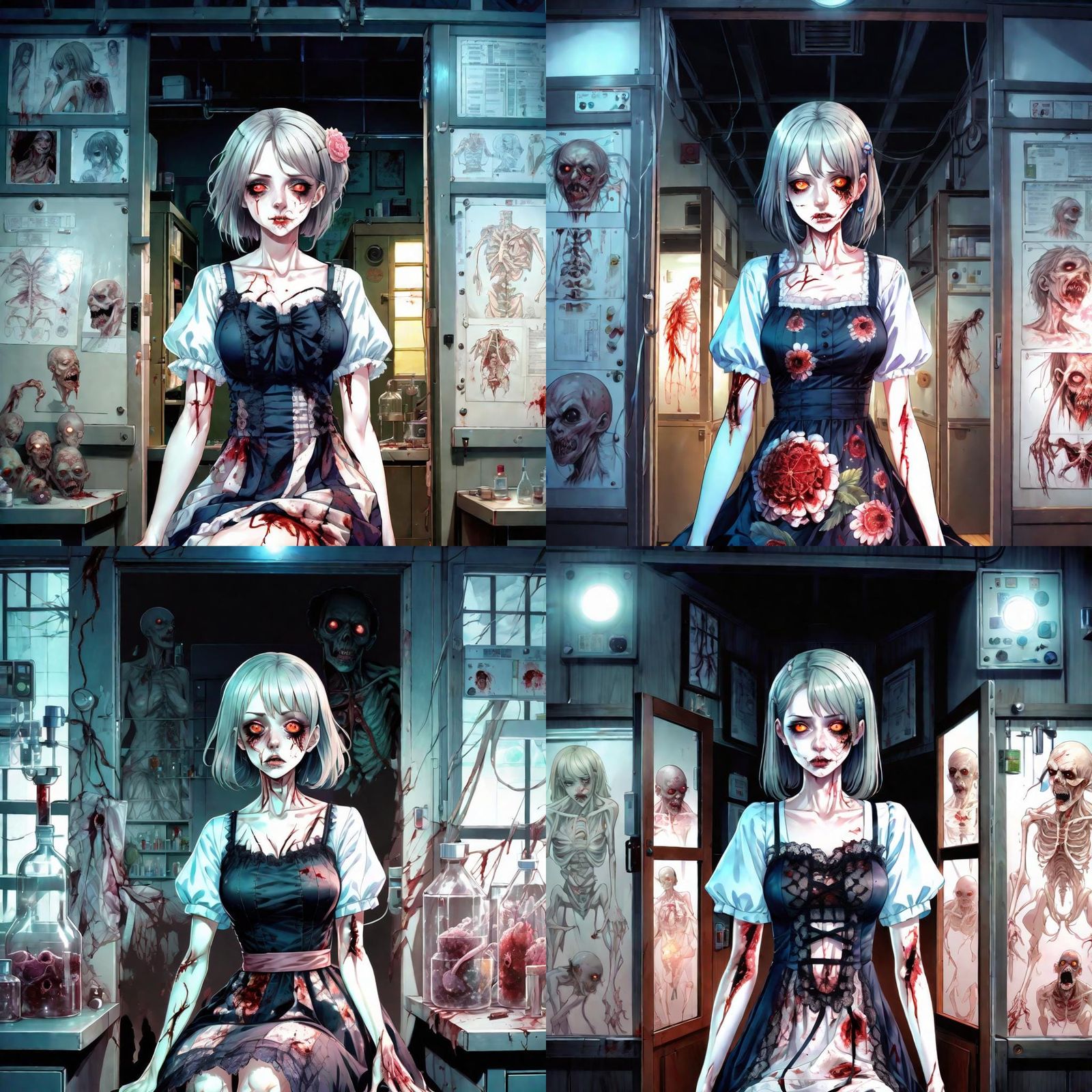 Inside of a haunted japanese house