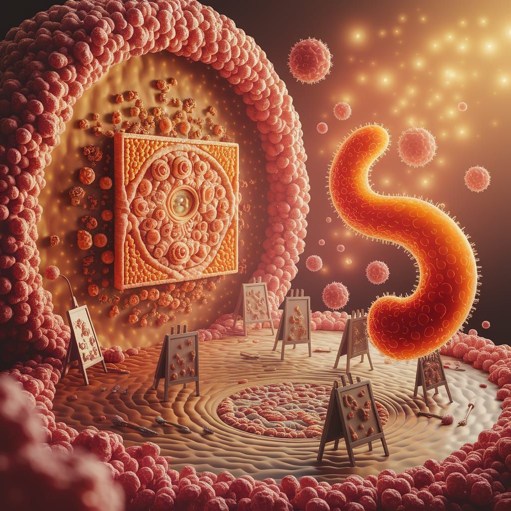 Bacteria Create Microscopic Art in Golden Light