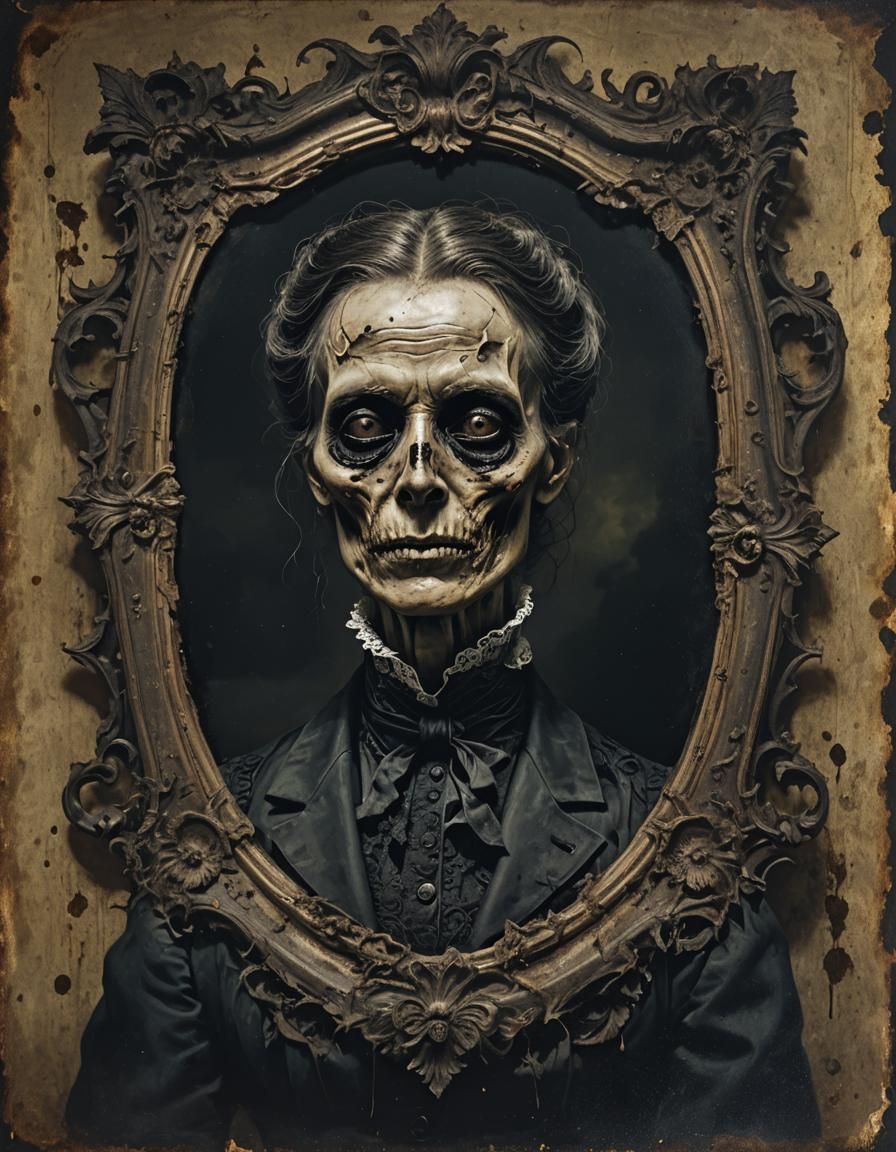 Dark Victorian Post Mortem Horror Portrait