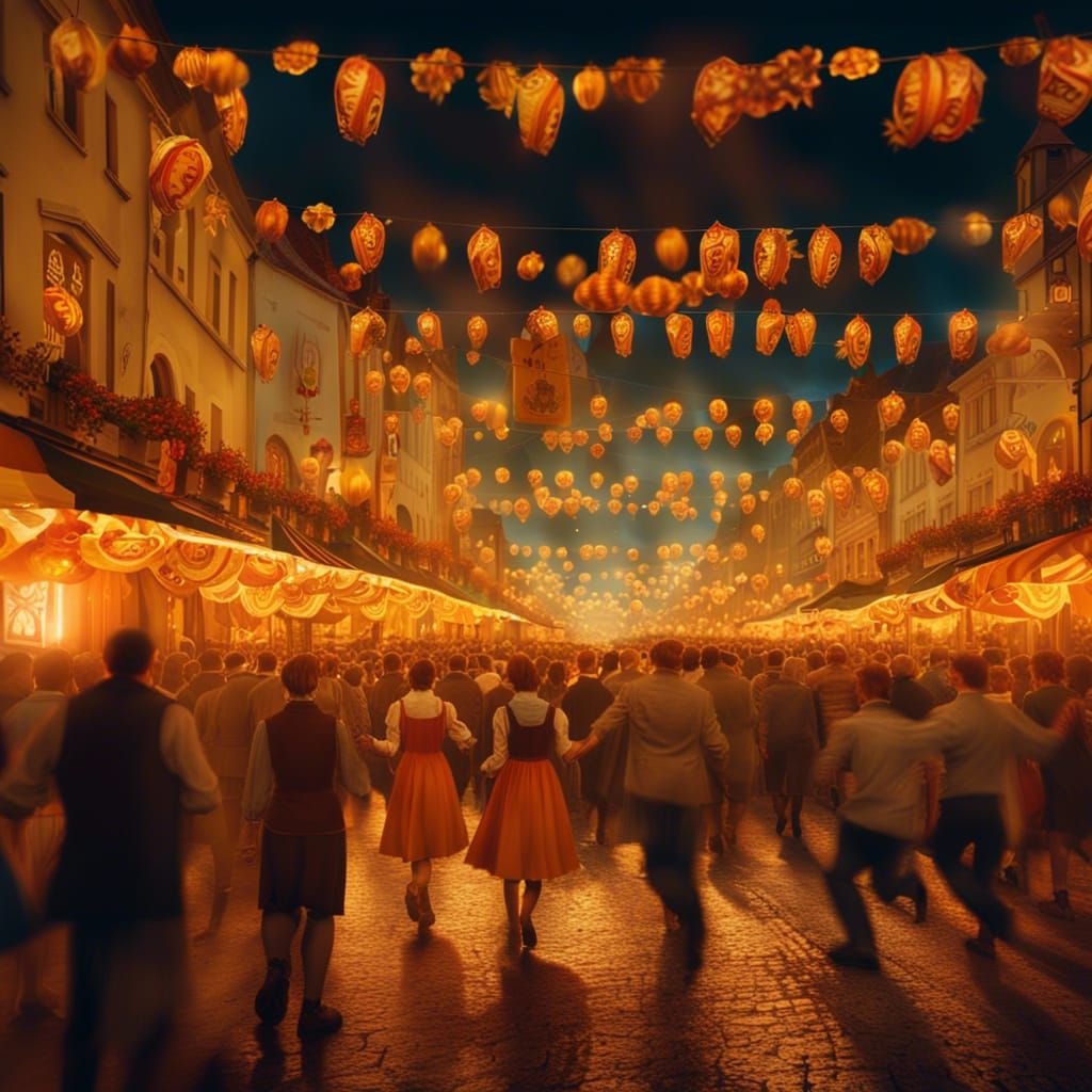 Oktoberfest Revelry: A Photorealistic Digital Painting
