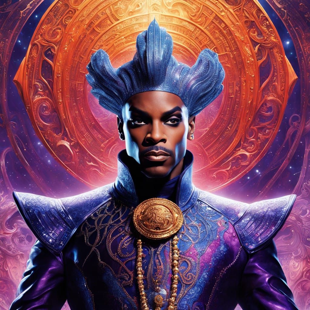 If Ruby Rob from "The Fifth Element" had been actually played by Prince.