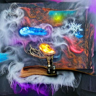 Steampunk Wizard Conjuring Elemental Magic
