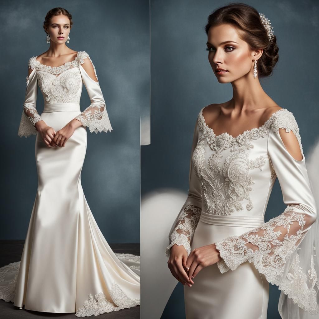 Eggshell White Imperial Russian Wedding Dress