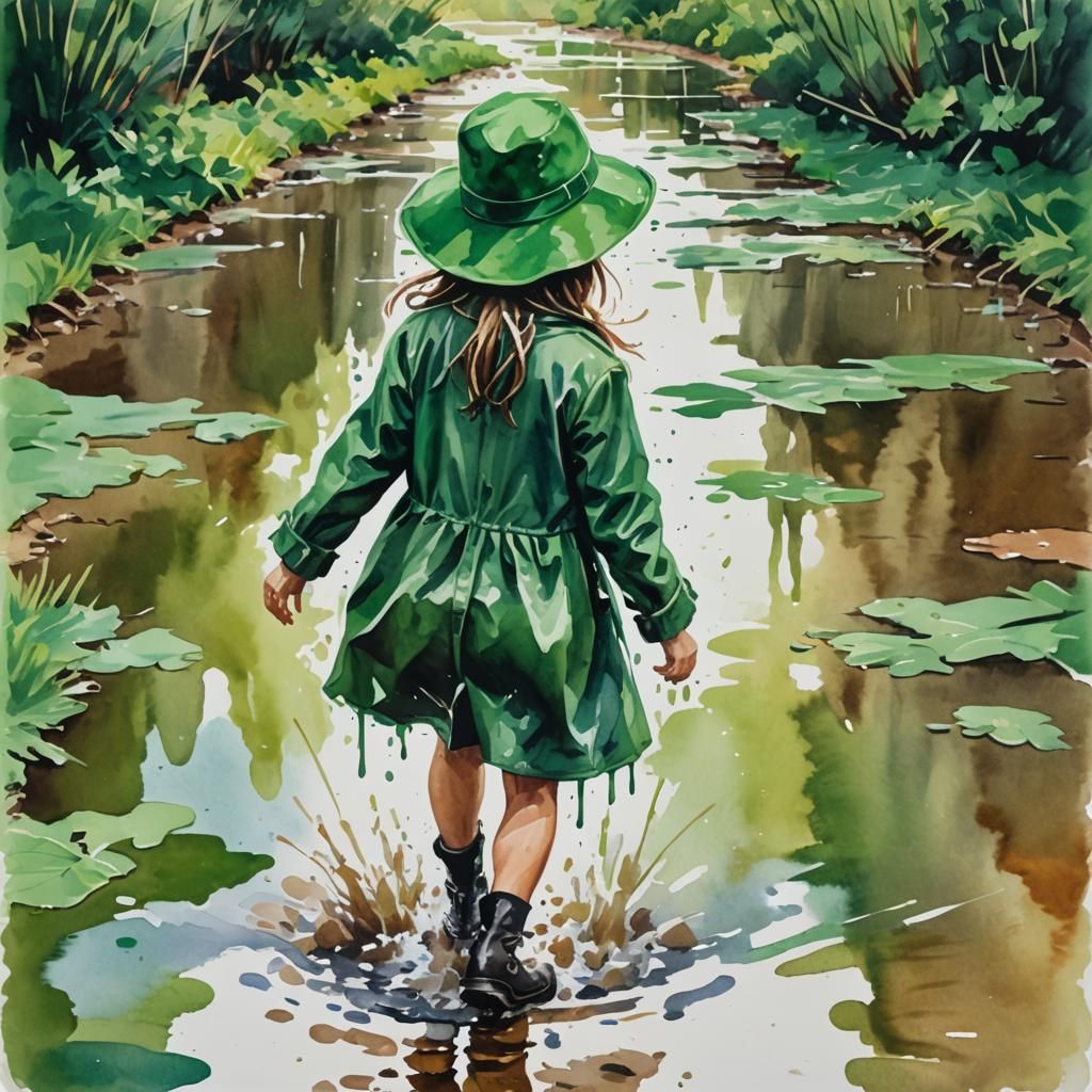 PUDDLES IN GREEN